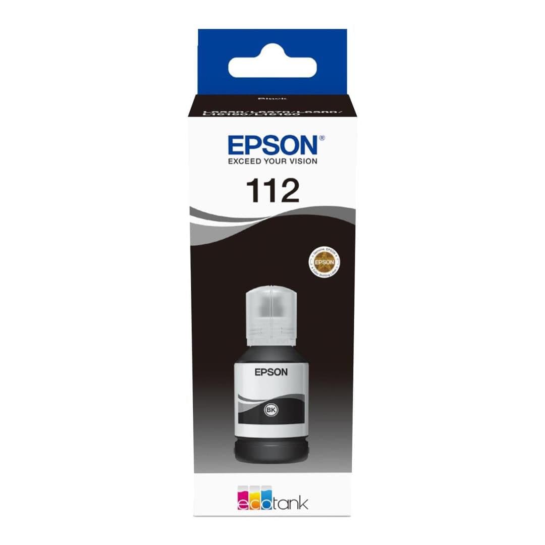 Epson 112 Ink Bottle Black EcoTank Original 127ml Single-pack C13T06C14A