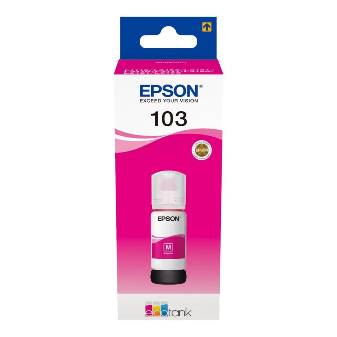 Epson 103 Ink Bottle Magenta EcoTank Original 65ml Single-pack T00S34A