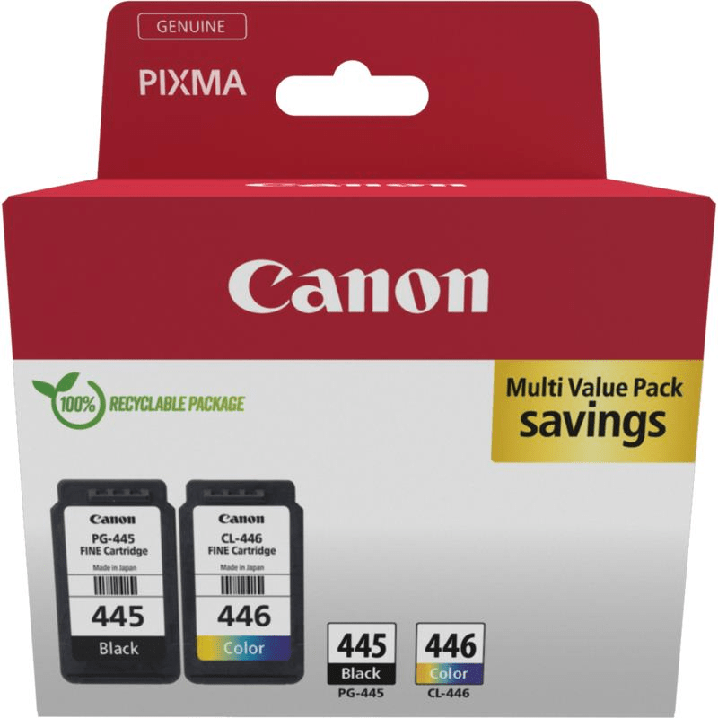 Canon PG-445 Black and CL-446 Colour Printer Ink Cartridge Original 8283B008 Multi-pack