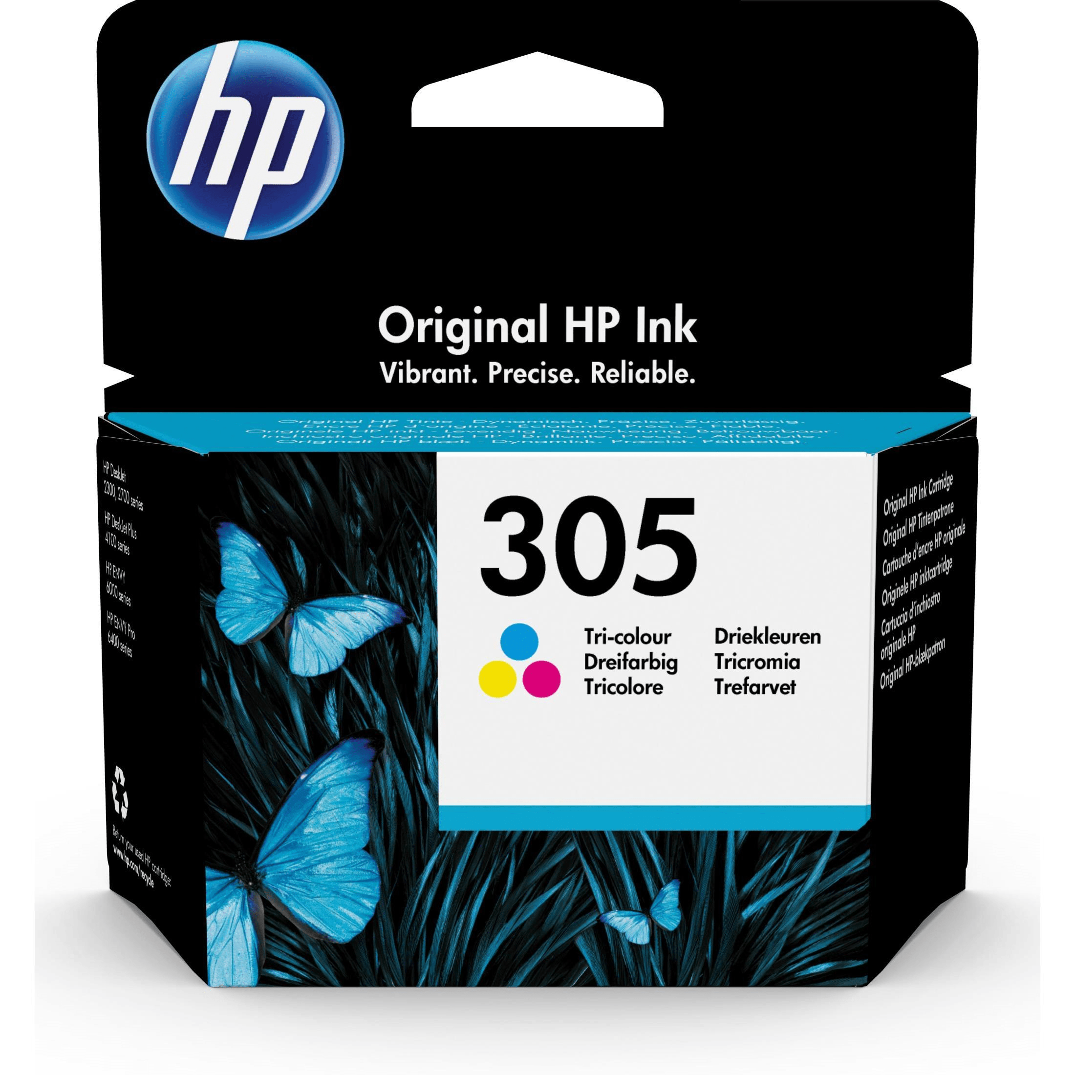 HP 305 Cyan Magenta Yellow Standard Yield Printer Ink Cartridge Original 3YM60AE Single-pack