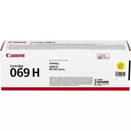 Canon 069H Yellow Toner Cartridge 5,500 Pages Original 5095C002 Single-pack