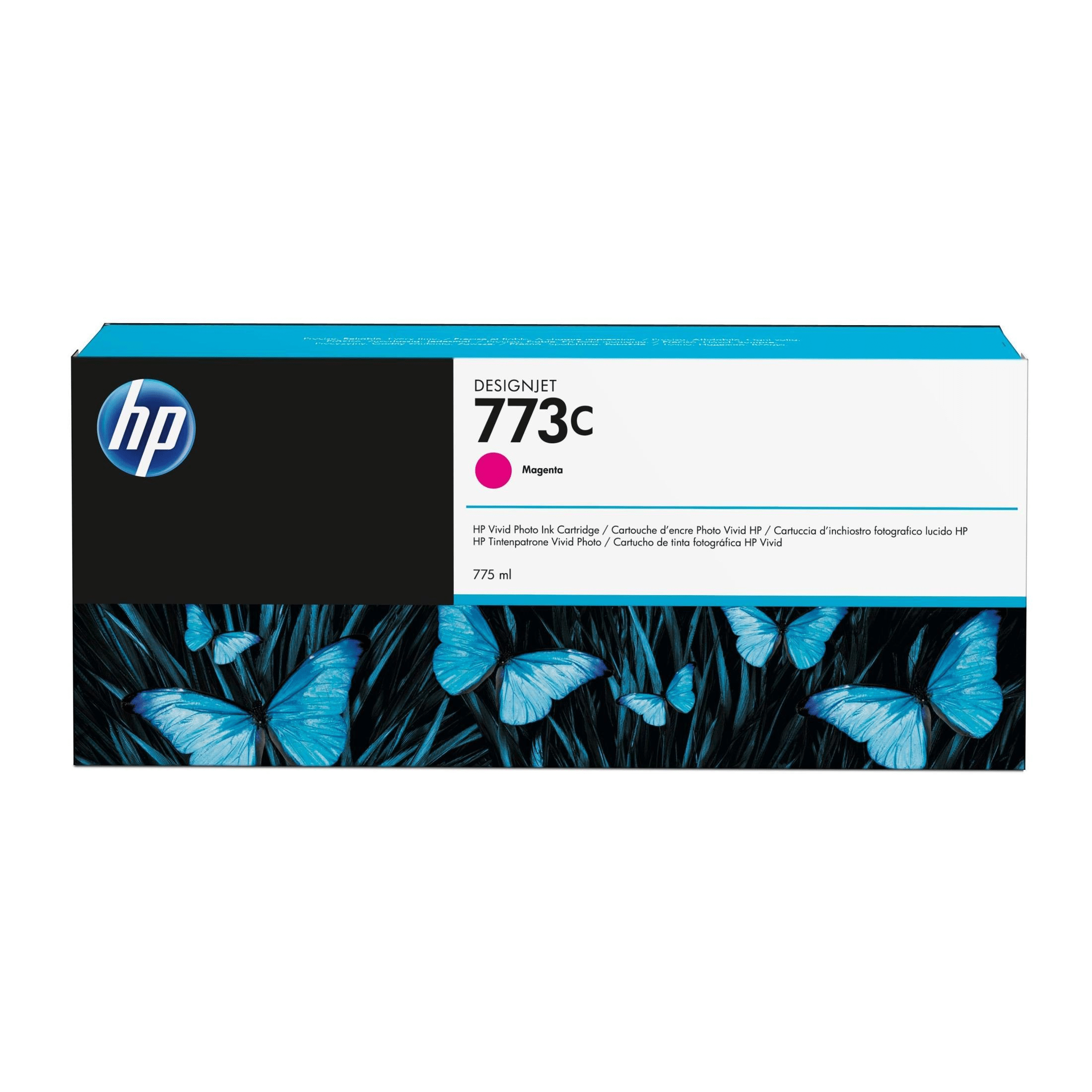 HP 773C 775-ml DesignJet Magenta Printer Ink Cartridge Original C1Q39A Single-pack